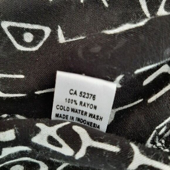 BLUE SKY Love & Gratitude Fair Trade Open Front Fabric Cardigan B&W Sz XS - Picture 10 of 12